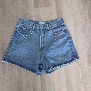Vintage Skoozi Denim Shorts with Rivets